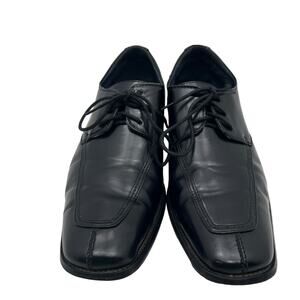 Alberto Fellini Obama Black Upper Square Toe Derby Mens 9.5 Dress Shoes